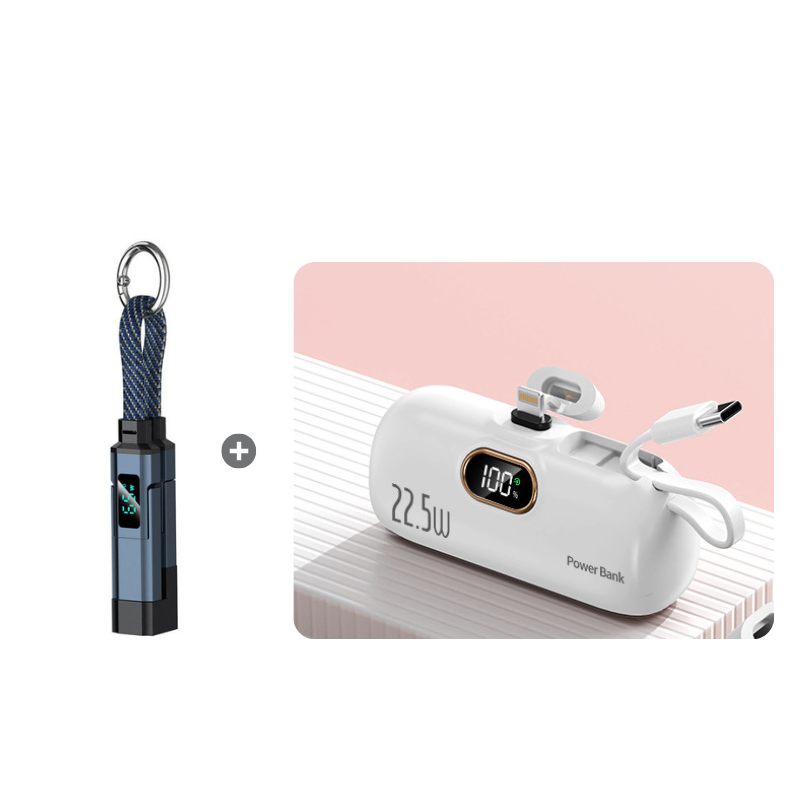 📢📢50% OFF !! ⏰4-in-1 Digital Display Keychain Charging Cable🔋📱