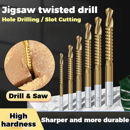 6PCS Titanium-Plated High-Speed Steel Drill Bits Set