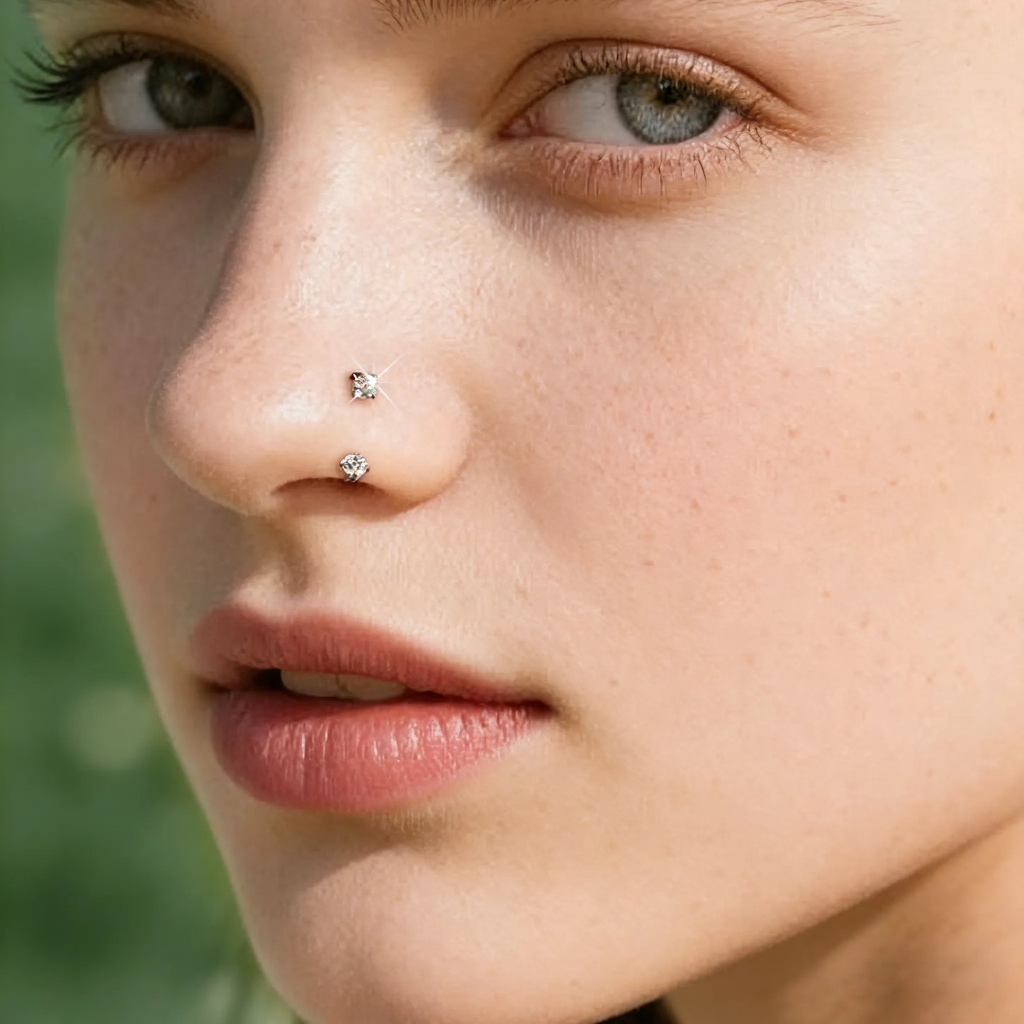 🔥Horseshoe Gem Nose Ring – Internally Threaded & Comfortable
