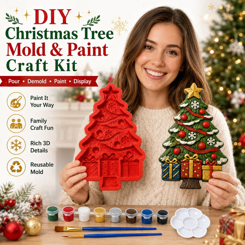 🏆 Limited-Time Promo: 49% OFF!🎖️ - 🎄 DIY Christmas Tree Mold & Paint Craft Kit