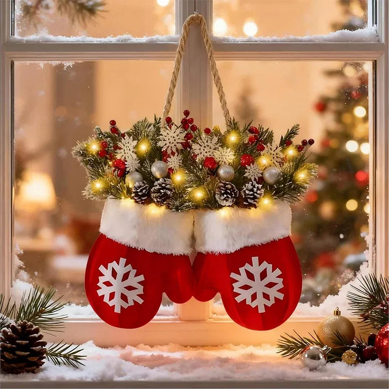 🎅 Flashing Christmas Glove Wreath · Create a warm and cosy Christmas atmosphere