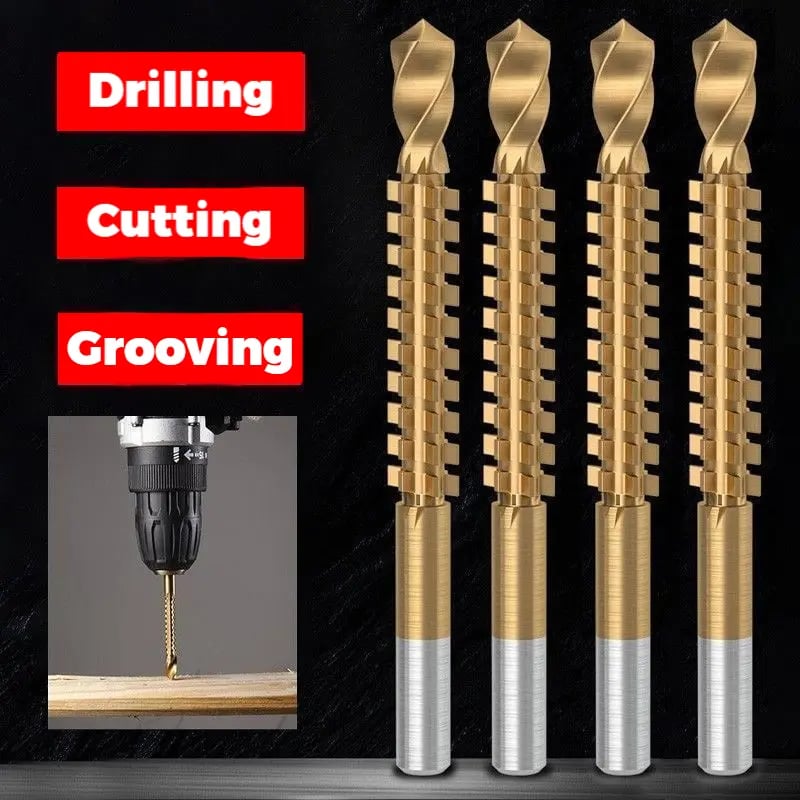 6PCS Titanium-Plated High-Speed Steel Drill Bits Set