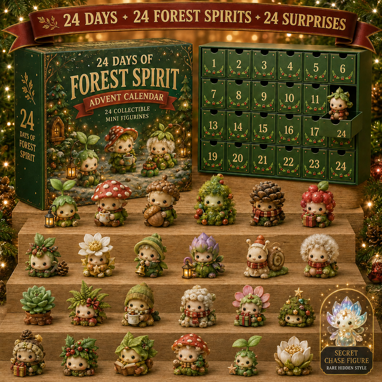 Mosslight Grove Spritelings Blind Box – Healing Mini Creature &amp; Plant Spirit Hanging Charms – Rare Secret Chase Figure