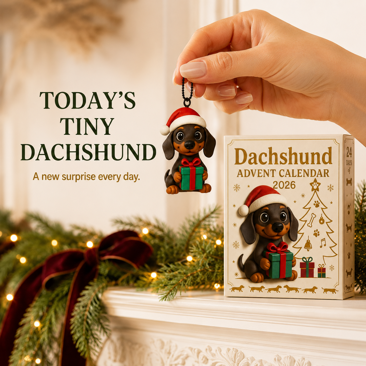 🔥LAST DAY 45% OFF-🐾Christmas Dachshund Advent Calendar