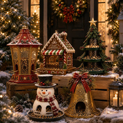 ✨🎄 Christmas Bird Feeder Collection – Festive Hanging Garden Feeders for Wild Birds