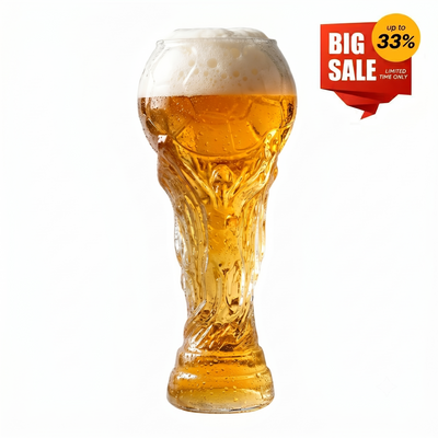 Football Trophy Beer Glass