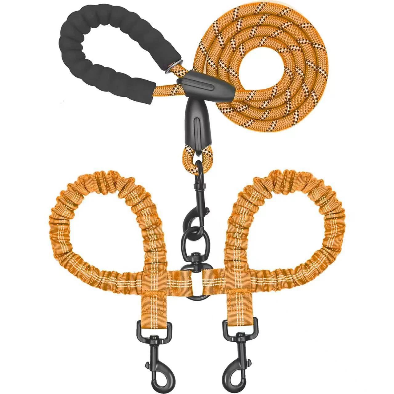 🐕Heavy Duty Dog Leash with Shock Absorbing Bungee