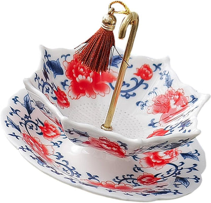 ☂️☕5 Thousand Years Blue and White Porcelain Umbrella Tea Infuser Set