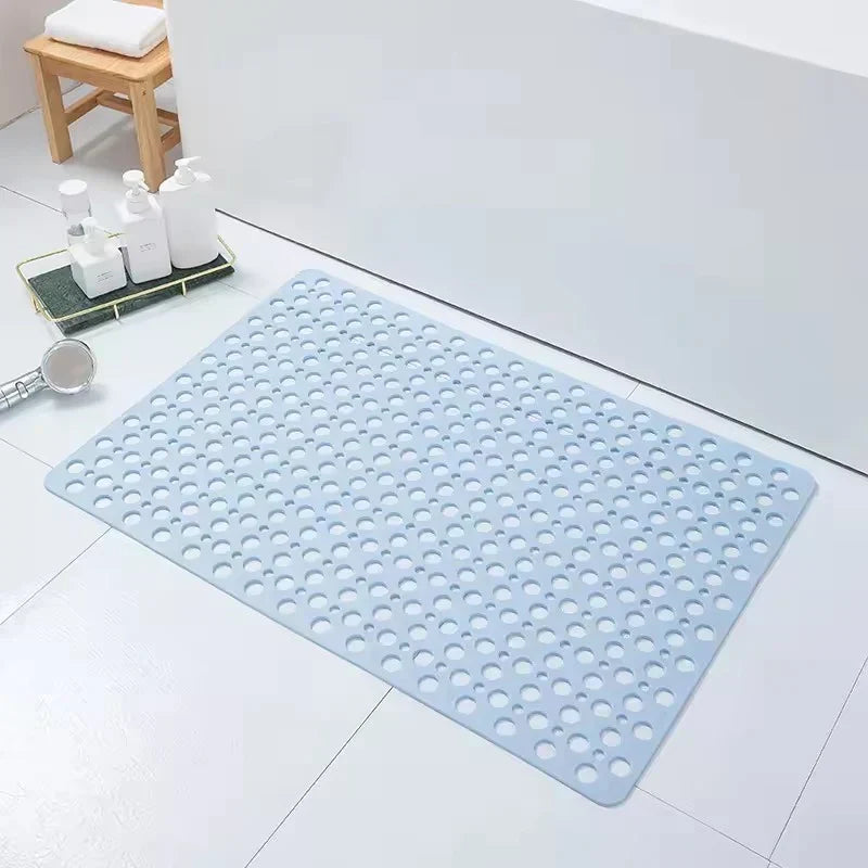 🚿49% OFF NOW! Premium Anti‑Slip Shower Safety Mat‑Large Hollow Drain Hole Bath Mat with Strong Suction Cups, Non‑Slip Floor Mat for Bathroom Shower Tub