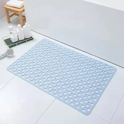 🚿49% OFF NOW! Premium Anti‑Slip Shower Safety Mat‑Large Hollow Drain Hole Bath Mat with Strong Suction Cups, Non‑Slip Floor Mat for Bathroom Shower Tub