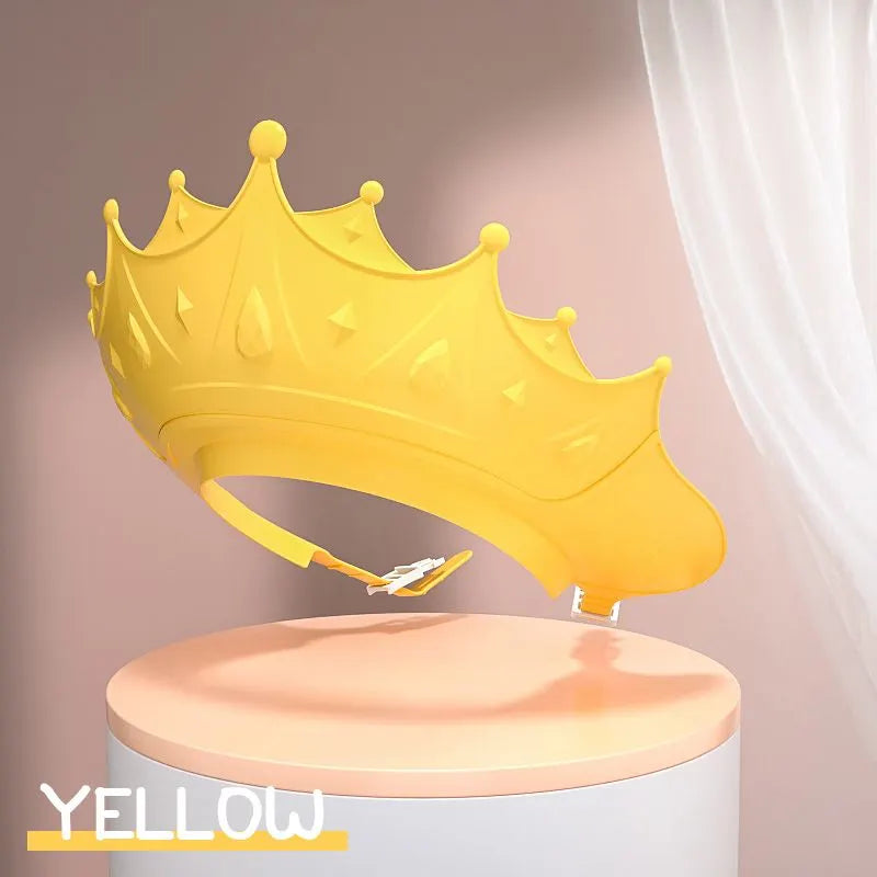 📢📢40% OFF !! ⏰ Kids' Ear Protective Cap – Waterproof Shower Hat, Adjustable & Cartoon Crown Design ✨