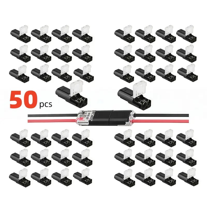 ✨🔥Double-Wire Plug-in Connector Led Light Strip Connectors 2 Pin