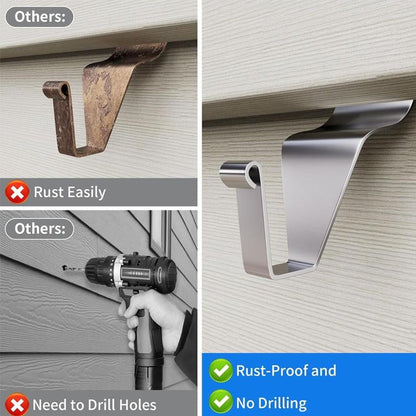 🔥 Heavy-Duty Vinyl Siding Hooks Hanger(10PCS-Pack)