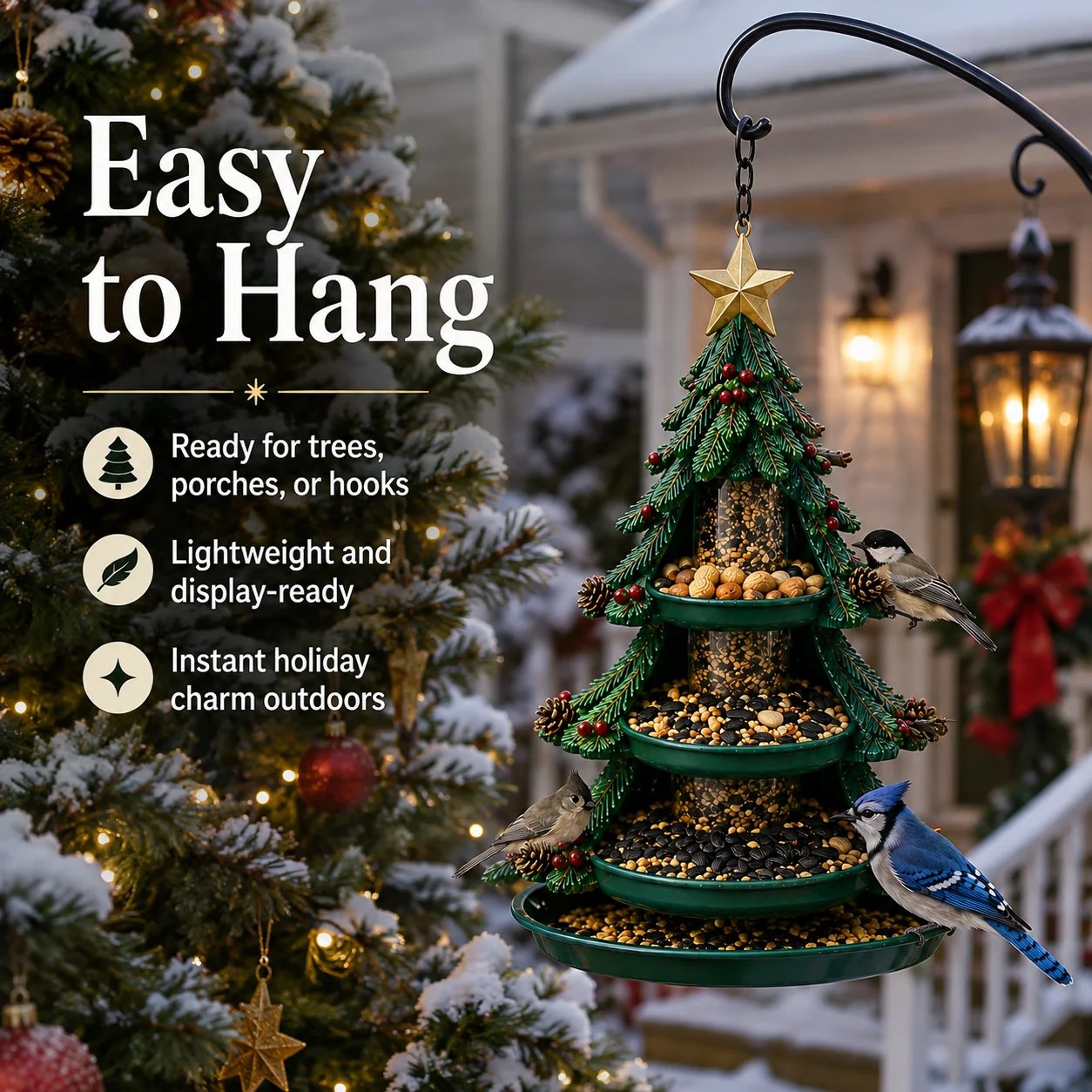 ✨🎄 Christmas Bird Feeder Collection – Festive Hanging Garden Feeders for Wild Birds