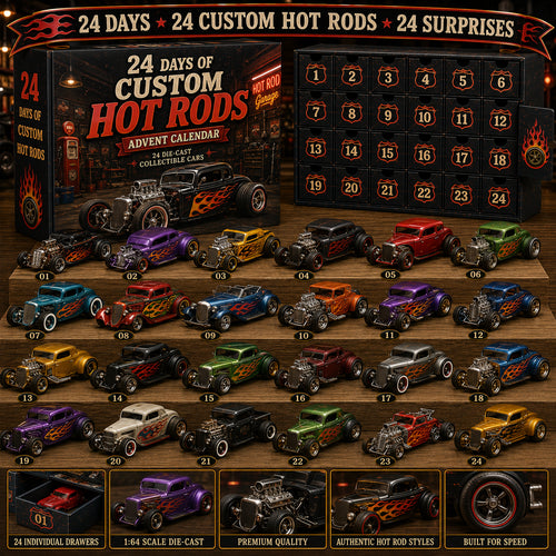 24 Days of American Car Legends Advent Calendar – 24 Die-Cast Collectibles