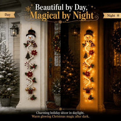 🎄Glowing Christmas Door Hanger – Light-Up Vertical Holiday Decor with Festive Designs