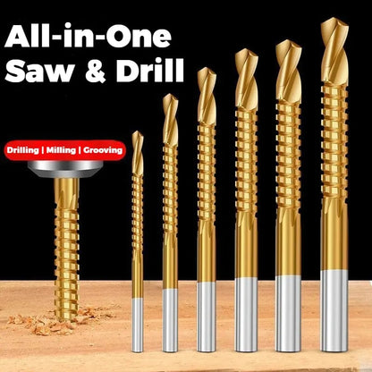 6PCS Titanium-Plated High-Speed Steel Drill Bits Set