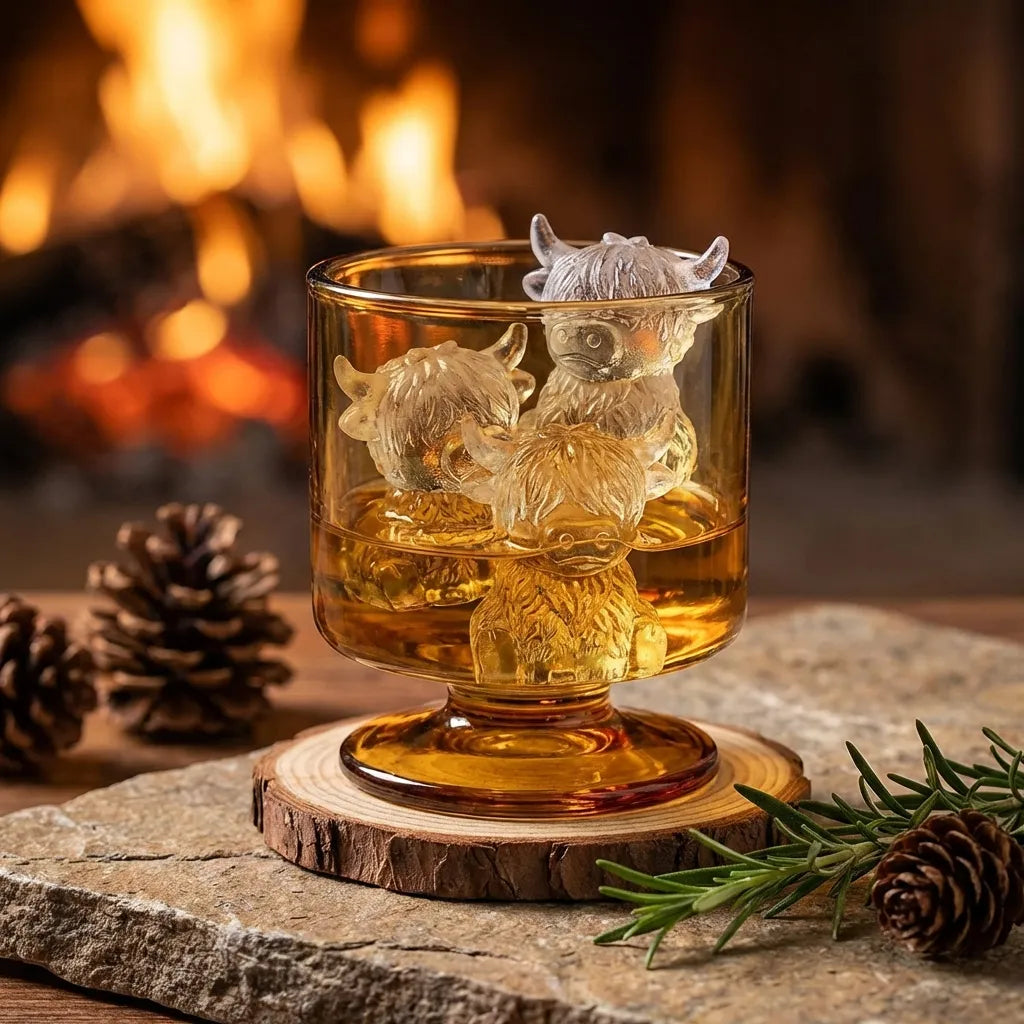 🔥🐮Mini Highland Cow Ice Cube Mold – Cute 3D Ice for Drinks, Parties & Gifts