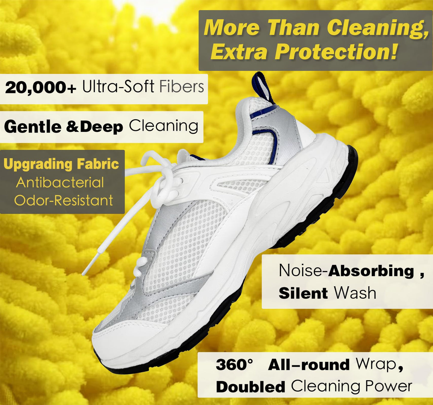 Microfiber Shoe Washing Machine Bag for Sneakers