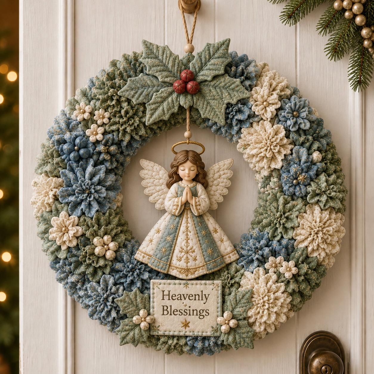 🎄 3D Fabric Poke Wreath DIY Kit