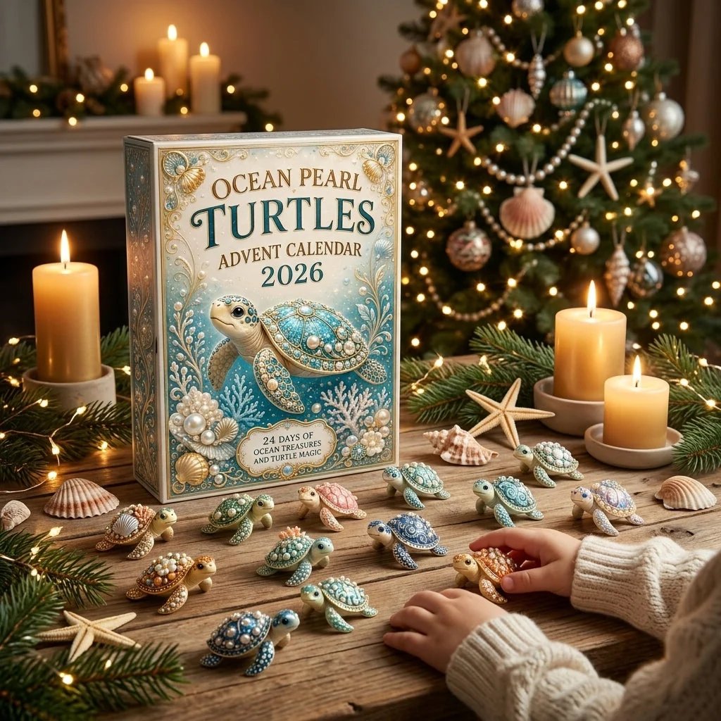 🏆Limited Time Sale 49% OFF🎁🐢 Ocean Pearl Turtles Advent Calendar 2026