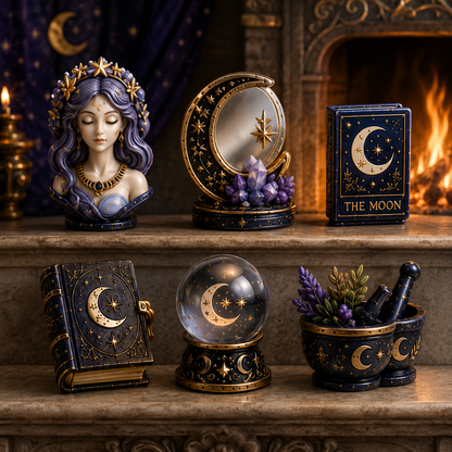 Witching Moon Advent Calendar 2027 – 24 Days of Celestial Miniatures, Mystical Moon Collectibles & Magical Gifts for Witchy Decor Lovers, Acrylic Charms Blind Box