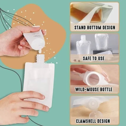 🌷Summer SALE - Portable Travel Fluid Makeup Packing Bag(10 Pcs）