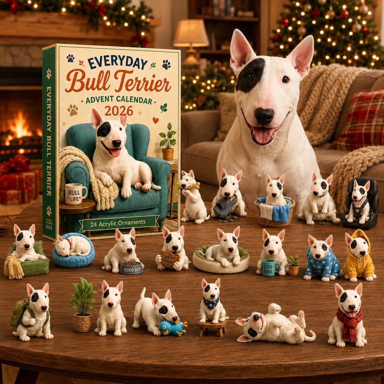 🎄Last Day 49% OFF –✨Everyday Bull Terrier Advent Calendar 2026 - 24-Day Festive Countdown