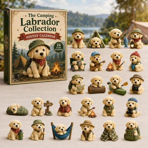 CHRISMAST KICKOFF 48% OFF - 2026 Camping Labrador Baby Blind Box - 24-Day Festive Countdown, Acrylic Charms Blind Box - Gift For Dog Lovers