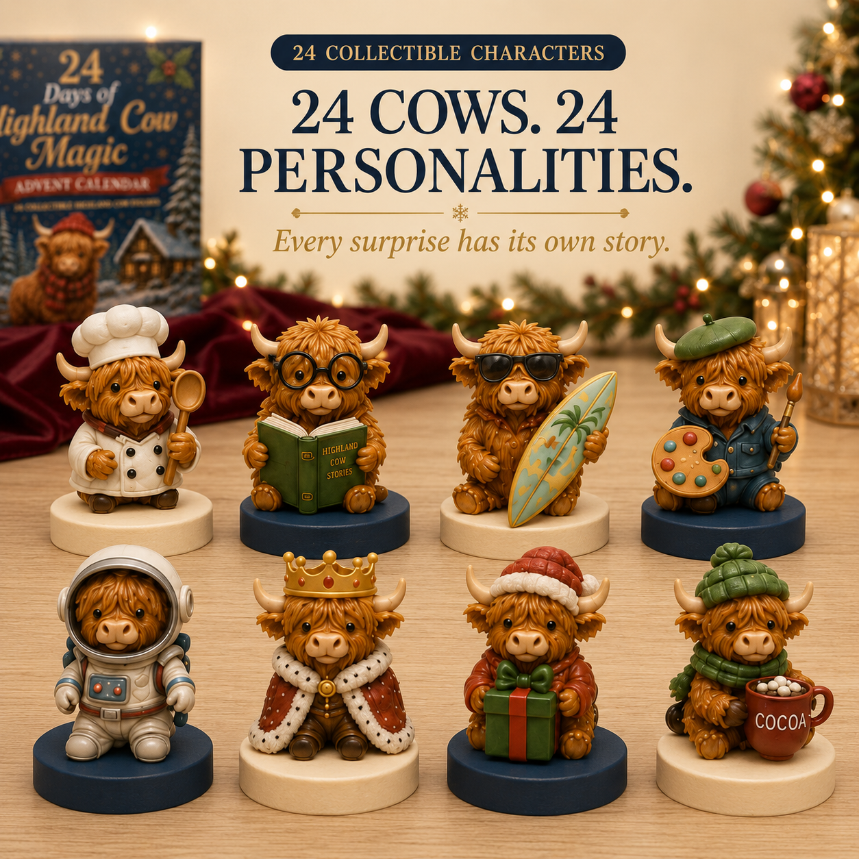 🎄 2026 Christmas Highland Cow Advent Calendar💕🐮