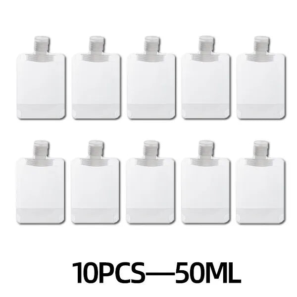 🌷Summer SALE - Portable Travel Fluid Makeup Packing Bag(10 Pcs）