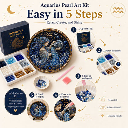 🔥Last Day 49% OFF - 12 Zodiac Signs Pearl Art Kit ♈🌙