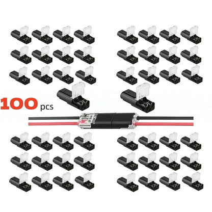 ✨🔥Double-Wire Plug-in Connector Led Light Strip Connectors 2 Pin