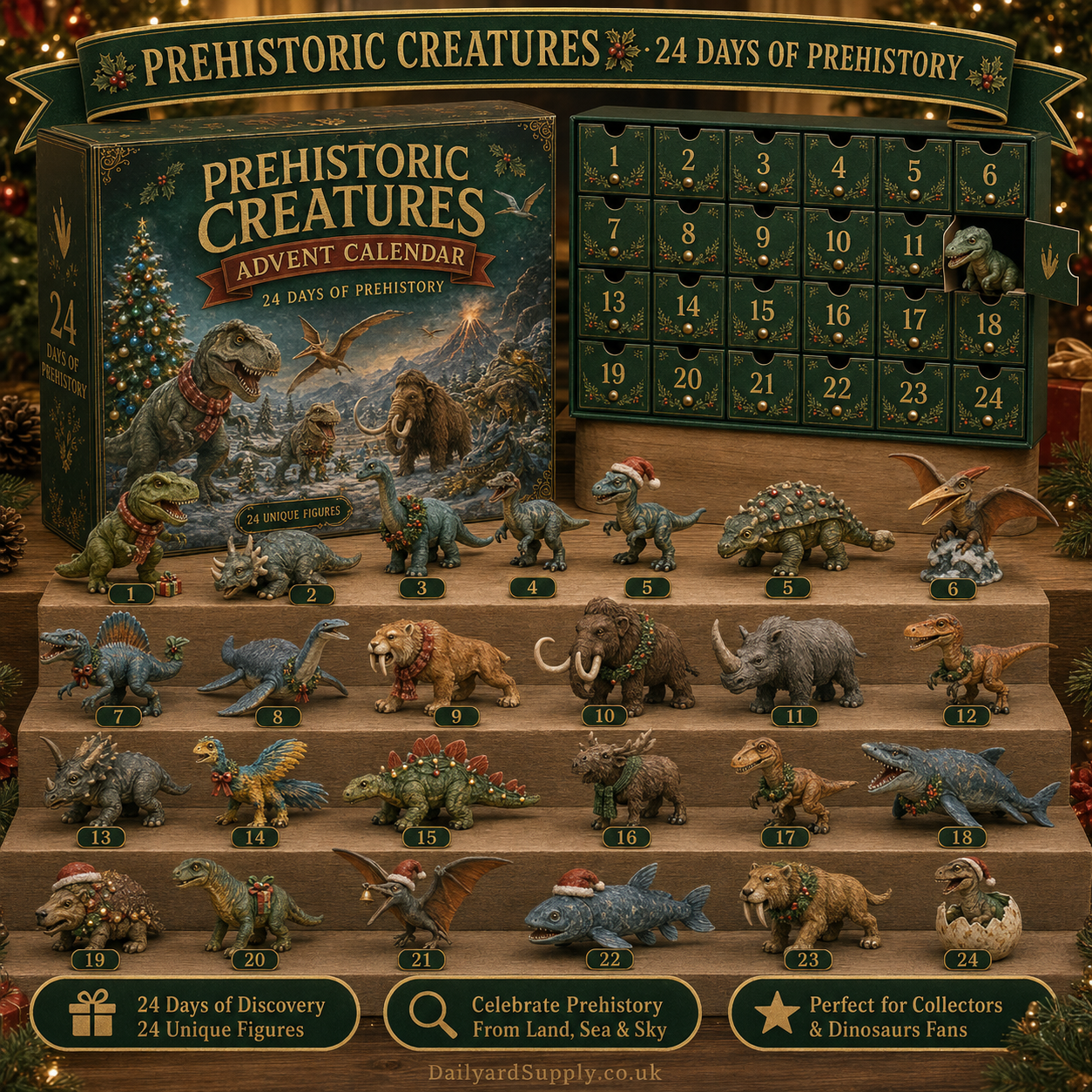 ⏰Limited Stock 49% OFF❄️2026 Anniversary Advent Calendar🦖24 DAYS OF PREHISTORY DISCOVERY