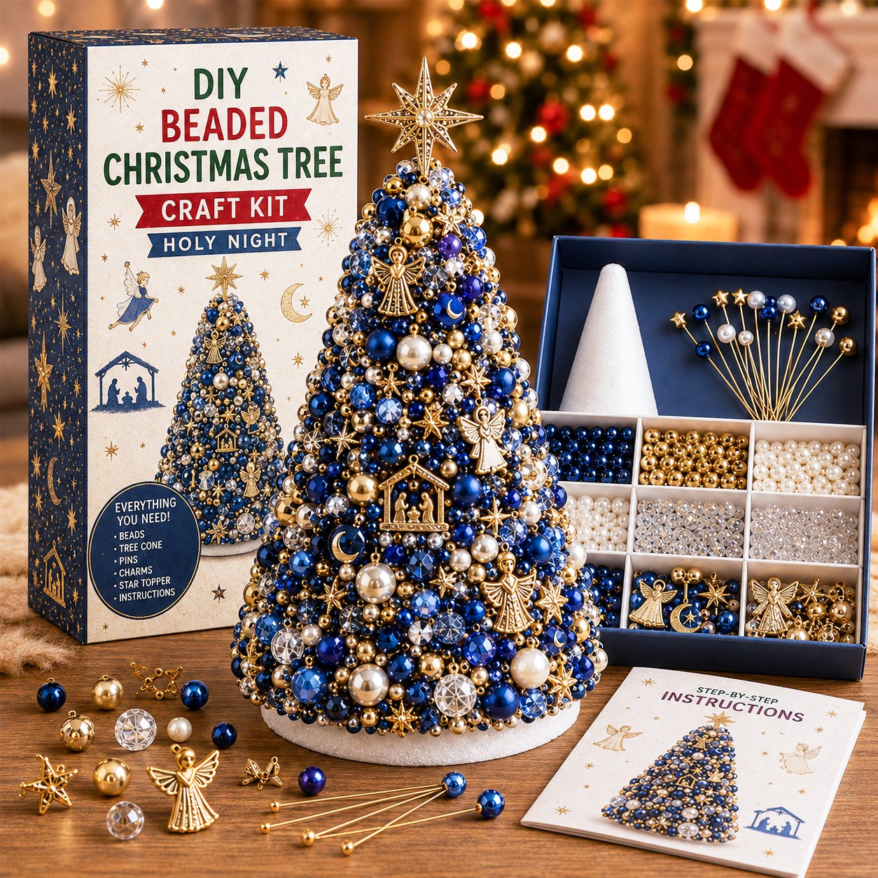 🔥Last Day 49% OFF - 🎄✨ DIY Beaded Christmas Tree Craft Kit