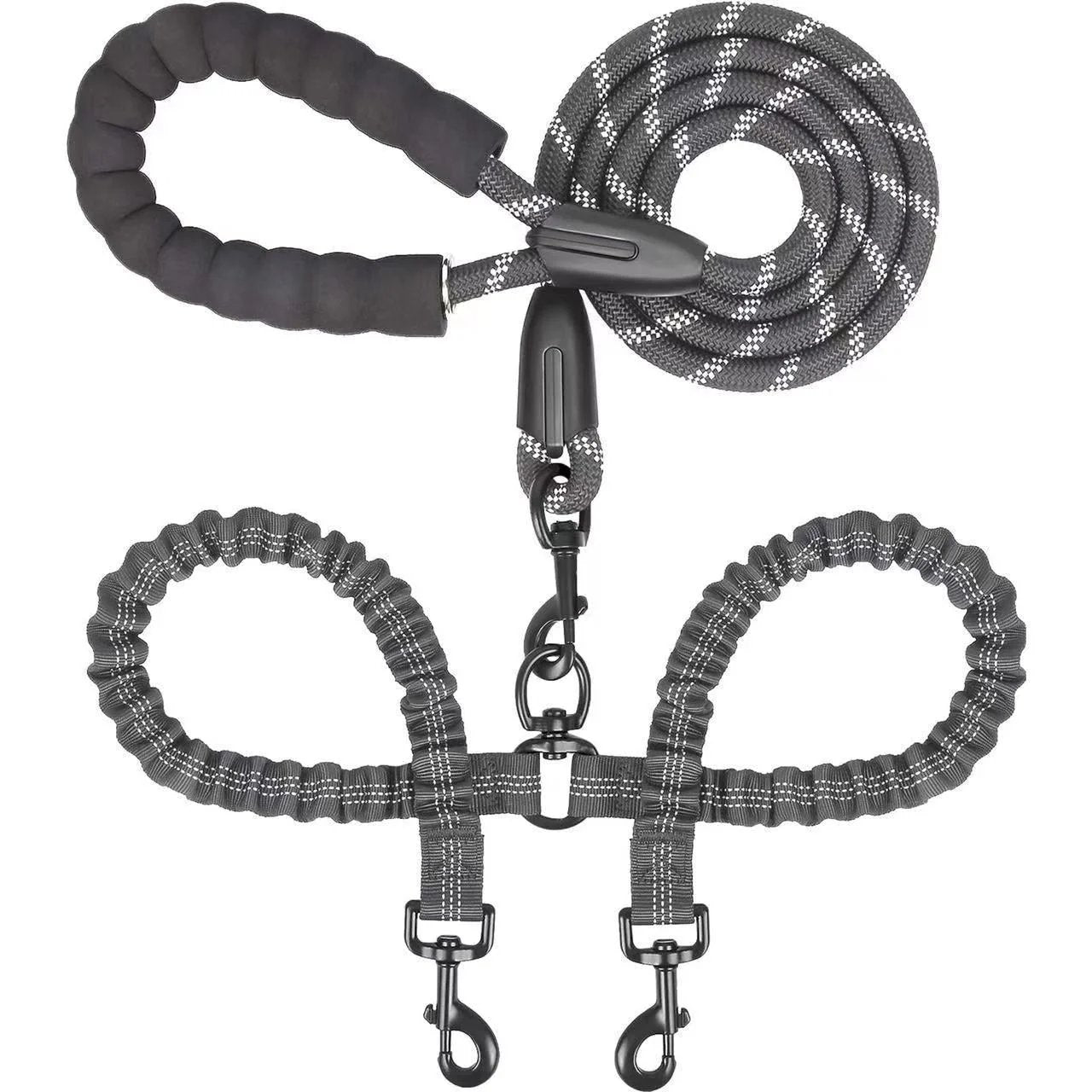 🐕Heavy Duty Dog Leash with Shock Absorbing Bungee