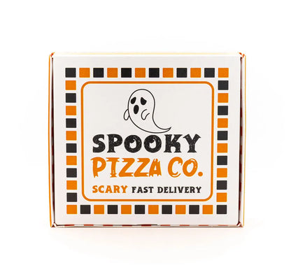 👻Halloween Cookie Packaging Kit – Spooky Pizza Cookie Boxes with Clear Heat Seal Bags, Perfect Gift Packaging for Homemade Halloween Treats 🍪😋