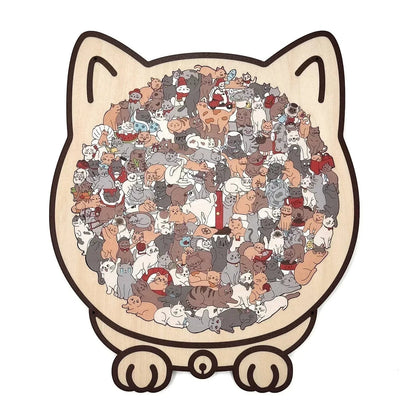 ⏳Limited-time 49% off⏰Multi Color Animal Shaped Wooden Jigsaw Puzzle🐾