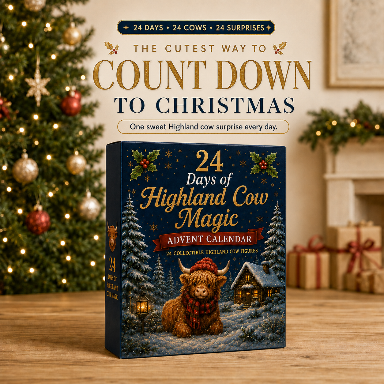 🎄 2026 Christmas Highland Cow Advent Calendar💕🐮