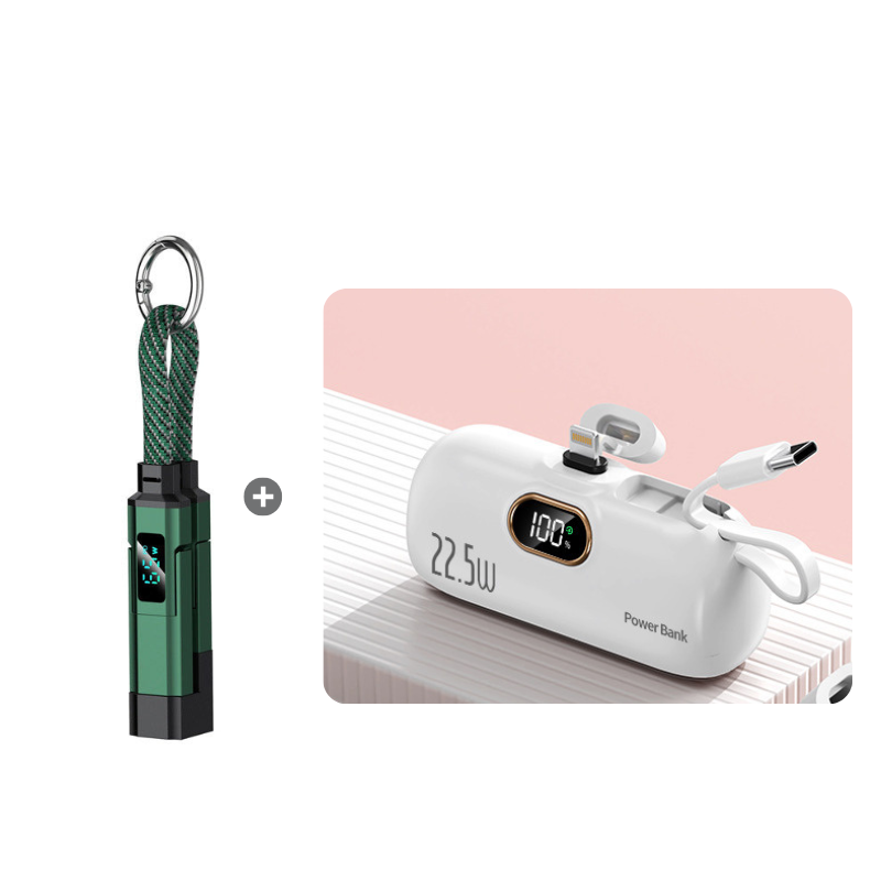 📢📢50% OFF !! ⏰4-in-1 Digital Display Keychain Charging Cable🔋📱