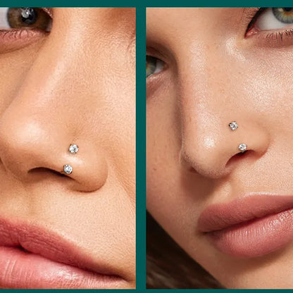 🔥Horseshoe Gem Nose Ring – Internally Threaded & Comfortable