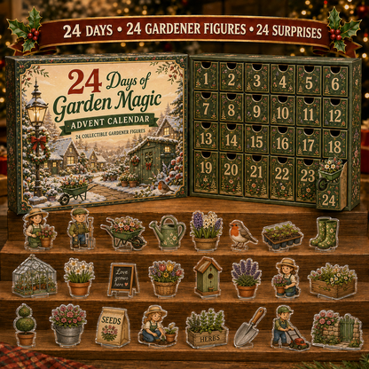 CHRISTMAS KICKOFF 49% OFF - 2026 Garden Magic Blind Box - 24‑Day Festive Countdown, Gardener Figures Blind Box - Gift For Gardening Enthusiasts