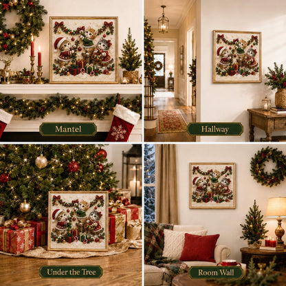 🎄🐾 LAST DAY 49% OFF – Premium 3D Pearl Christmas Kitty Art Kit | Luxury Flocked Canvas with Scratch-Resistant Non-Fading Pearl Beads DIY Holiday Decor 🎅🐱❄️