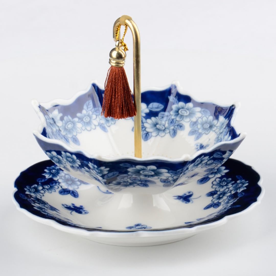 ☂️☕5 Thousand Years Blue and White Porcelain Umbrella Tea Infuser Set