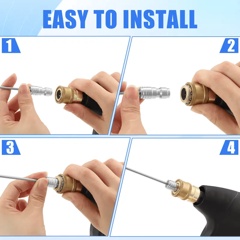 🔥4 Pack High Pressure Washer Nozzle Kit for Washing Machine & AC Cleaning