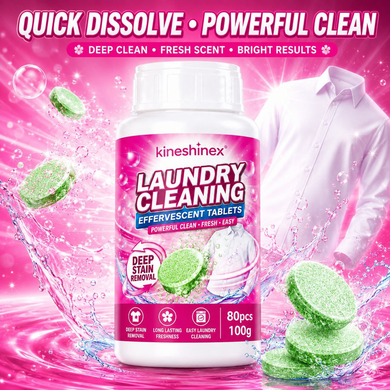 Laundry Cleaning Effervescent Tablets