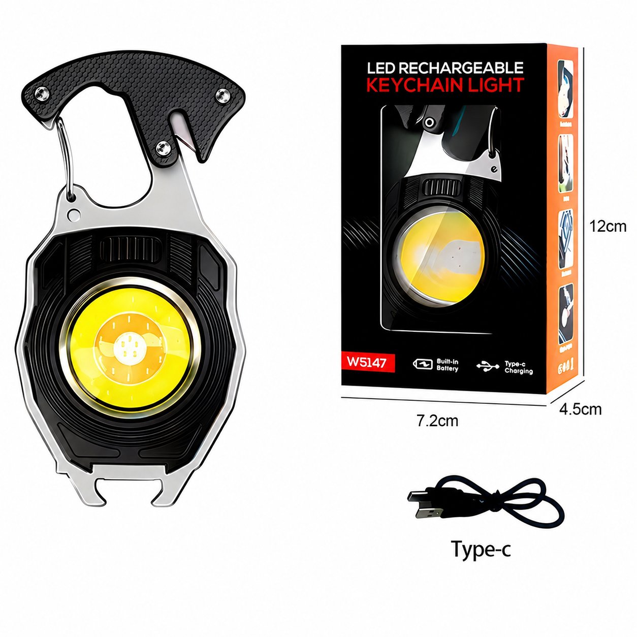 🔦 Mini Self-Defense LED Keychain Flashlight
