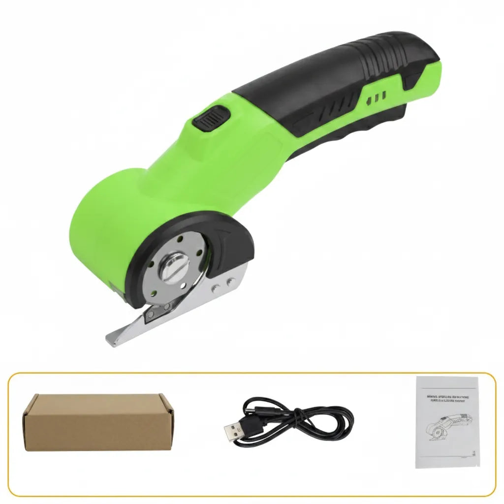 Cordless Electric Scissors 3.7V – Rechargeable Heavy Duty Cutter with Safety Lock