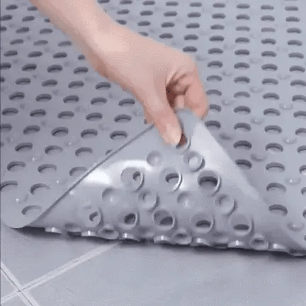 🚿49% OFF NOW! Premium Anti‑Slip Shower Safety Mat‑Large Hollow Drain Hole Bath Mat with Strong Suction Cups, Non‑Slip Floor Mat for Bathroom Shower Tub