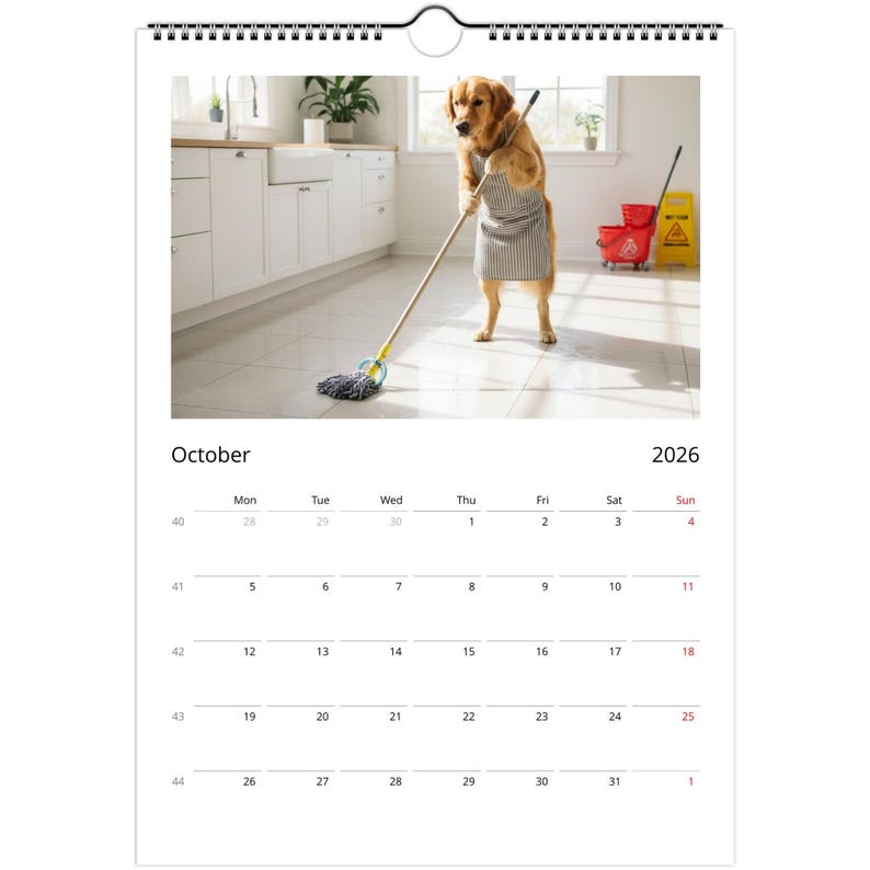Golden Retriever dog Calendar 2027 - Daily Activities